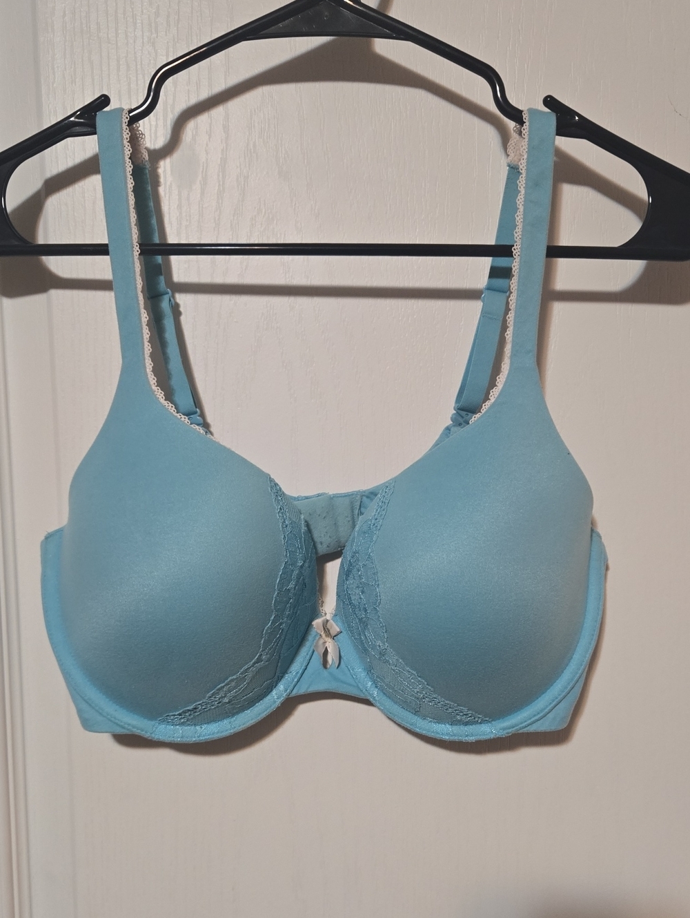 Victoria's Secret Light Blue Lace-Trim T-Shirt Bra